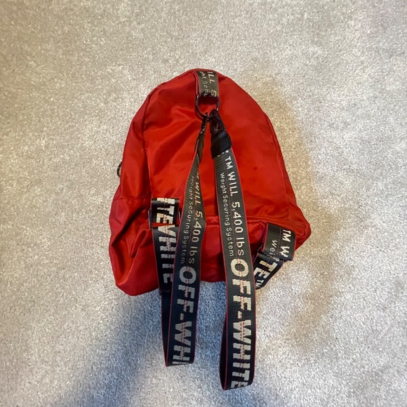NWT OFF-WHITE Red Nylon Backpack - Picture 2 of 4